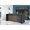 Bestar Prestige + U-Shaped Workstation with Two Pedestals, Bark Gray/Slate 99853-000047 - alternate 2